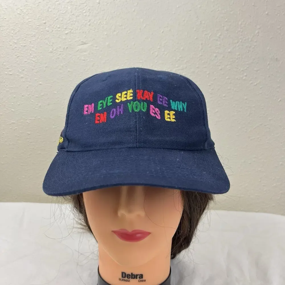 Vintage Disney Goofy Hat Co Mickey Mouse Snapback Hat Navy Cap Embroidered